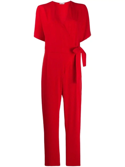 Shop P.a.r.o.s.h Jumpsuit With Bow In Red