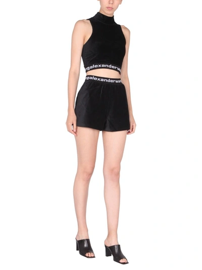 Shop Alexander Wang T Ribbed Bermuda In Black