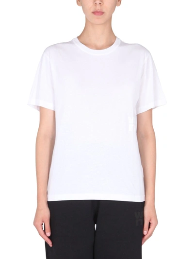 Shop Alexander Wang T T-shirt With Puff Logo In White
