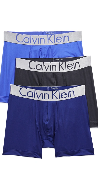 Shop Calvin Klein Underwear Steel Micro 3 Pack Boxer Briefs