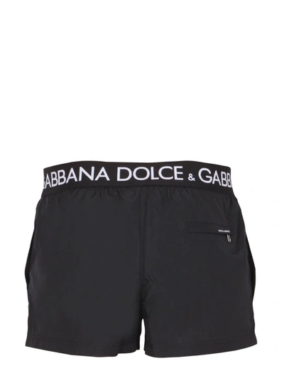Shop Dolce & Gabbana Short Swimsuit In Black