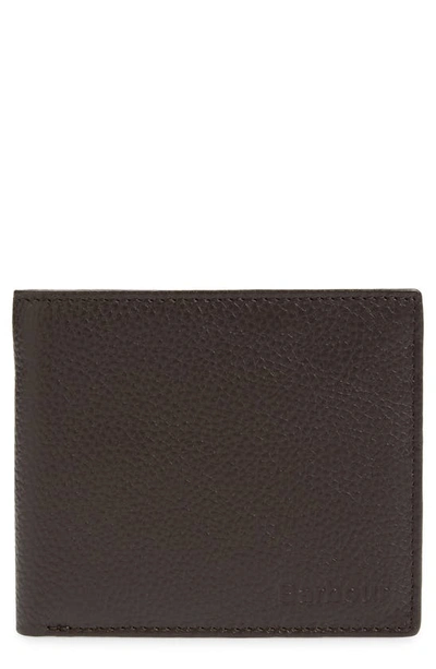Shop Barbour Amble Leather Rfid Wallet In Dark Brown