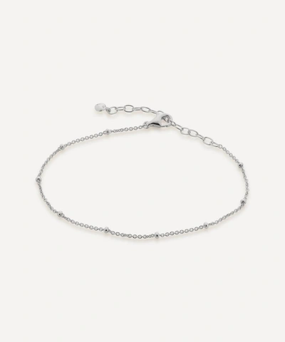 Shop Monica Vinader Silver Fine Beaded Chain Bracelet