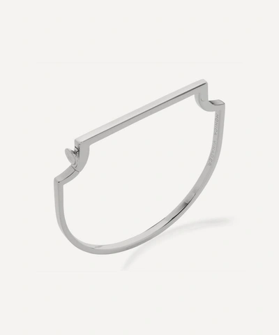Monica Vinader Sterling Silver Signature Slim Bangle In Silver