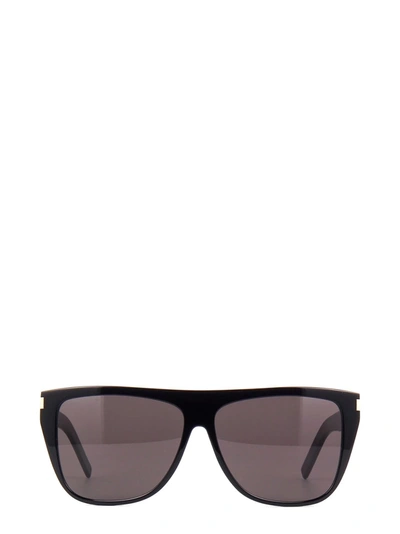 Shop Saint Laurent Eyewear Sl1 Slim Sunglasses In Black