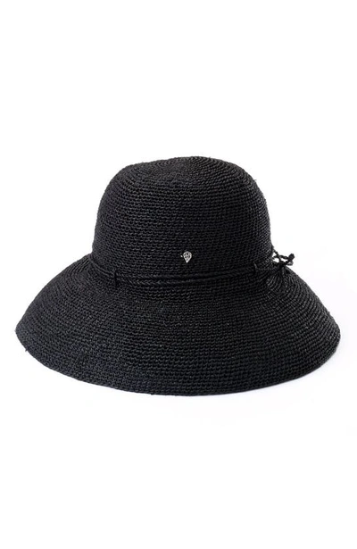 Shop Helen Kaminski Provence 12 Packable Raffia Hat In Charcoal