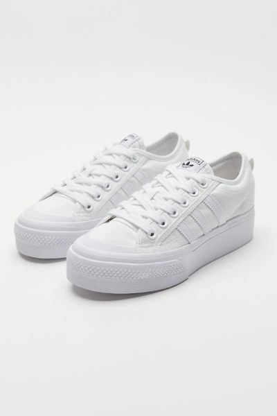 Shop Adidas Originals Originals Nizza Platform Canvas Sneaker In White