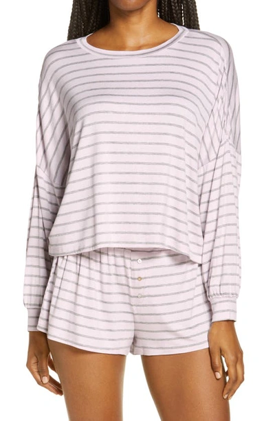 Shop Honeydew Intimates All American Long Sleeve Shortie Pajamas In Stardust Stripe