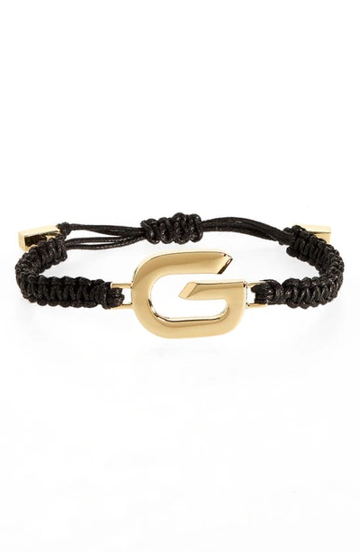 Shop Givenchy G-link Cord Bracelet In 040-silver Grey