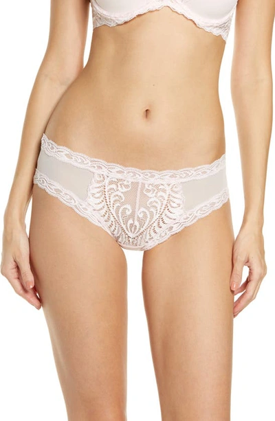 Shop Natori Feathers Hipster Briefs In Sheer Pink