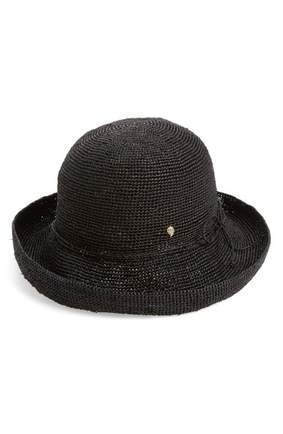 Shop Helen Kaminski 'provence 10' Packable Raffia Hat In Charcoal