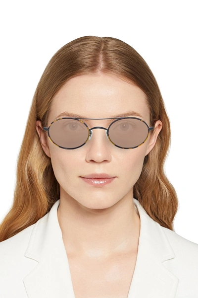 Oliver Peoples Shai Round-frame Tortoiseshell Acetate And Titanium  Sunglasses In Brown | ModeSens