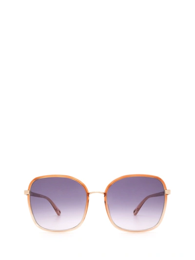 Shop Chloé Eyewear Square Frame Sunglasses In Orange
