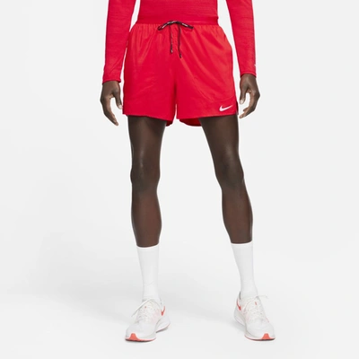 Shop Nike Men's Flex Stride 5" Brief Running Shorts In Red
