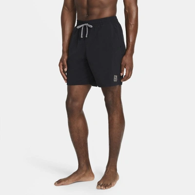 Shop Nike Essential Men's 7" Swim Trunks In Black