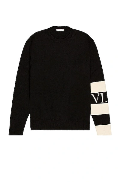 Shop Valentino Sweater In Black & White