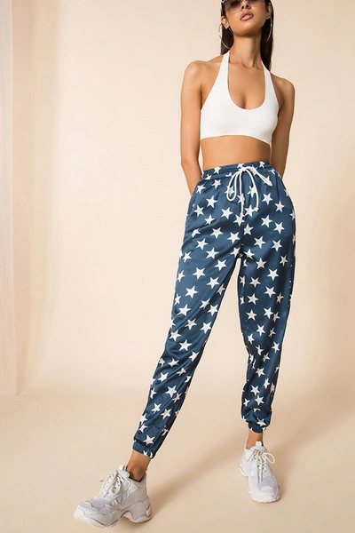 Shop Superdown Miranda Track Pant In Navy & White