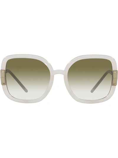 Tory Burch Oversized-frame Sunglasses In White