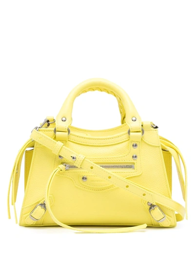 Shop Balenciaga Neo Classic City Mini Bag In Yellow