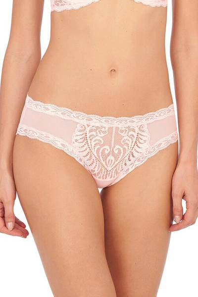 Shop Natori Feathers Hipster Panty In Sheer Pink