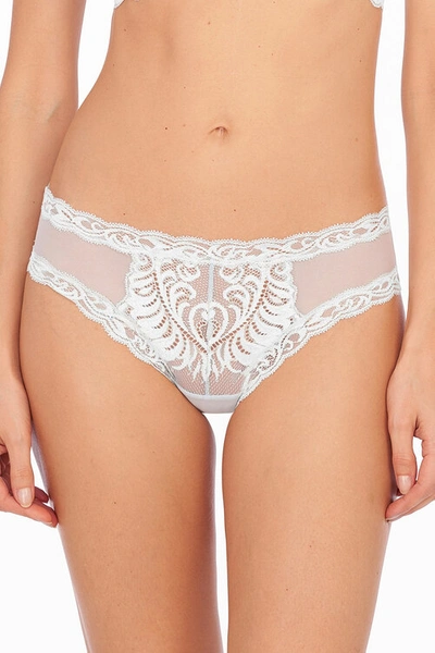 Shop Natori Feathers Hipster Panty In Baby Blue/white