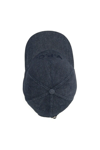 Shop A.p.c. Eden Denim Baseball Cap In Blue