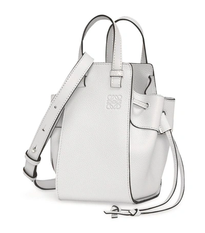 Shop Loewe Mini Leather Hammock Bag In White