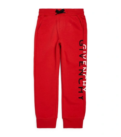 Shop Givenchy Kids Logo Sweatpants (4-14 Years) In Red