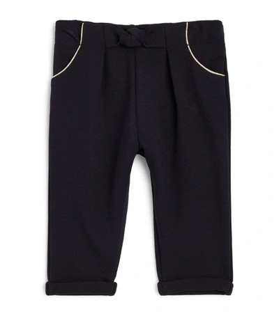 Shop Chloé Milano Trousers (6-36 Months) In Navy
