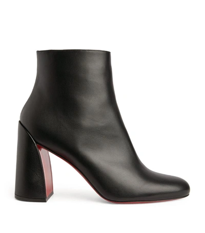 Shop Christian Louboutin Turela Leather Ankle Boots 85 In Black