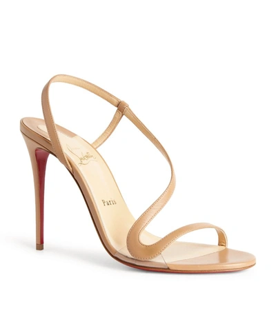 Shop Christian Louboutin Rosalie Leather Sandals 100 In Nude