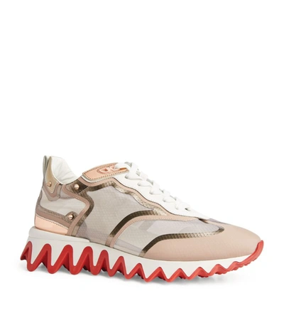Shop Christian Louboutin Sharkina Leather Sneakers In Red