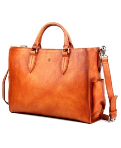 Shop Old Trend Monte Leather Tote Bag In Chestnut