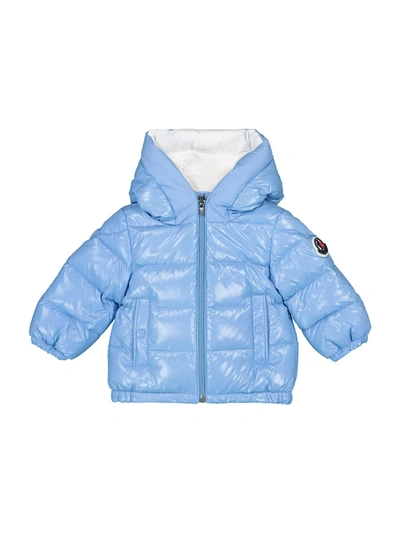 Shop Moncler Kids Down Jacket For Boys In Blue