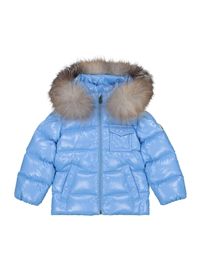 Shop Moncler Kids Down Jacket For Unisex In Blue