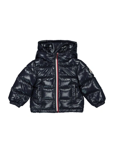 Moncler Babies' Quilted Padded Down Hooded Coat In Navy | ModeSens
