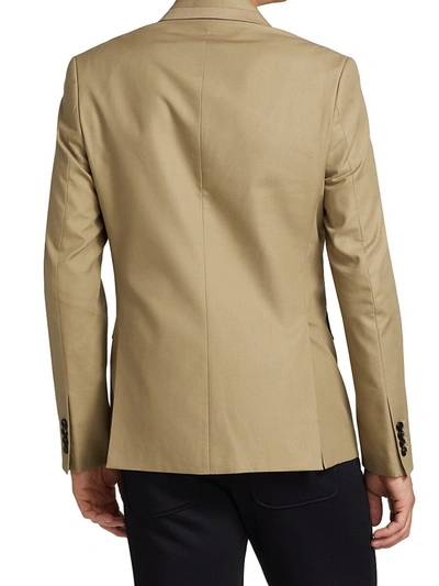 Shop Amiri Double Breasted Blazer In Brown