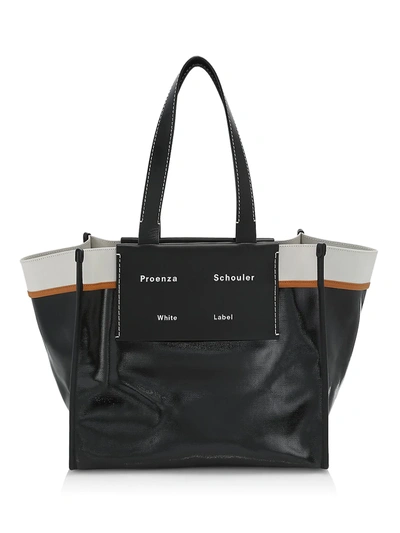 Shop Proenza Schouler White Label Women's Large Coated Canvas Tote In Black