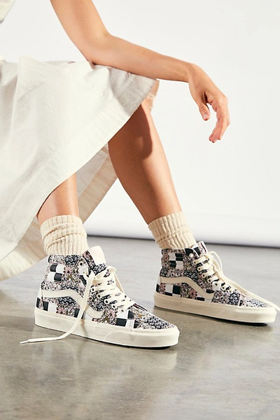 Vans Sk8-hi Floral Patchwork Sneakers In Multi / Marshmallow | ModeSens
