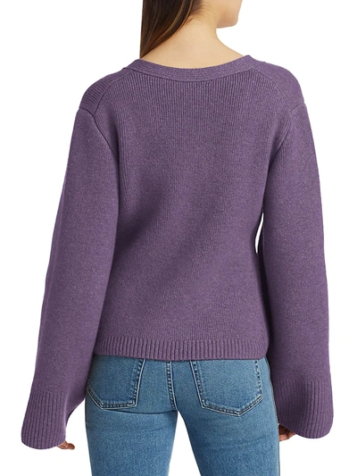 Shop Khaite Scarlett Cashmere Cardigan In Amethyst