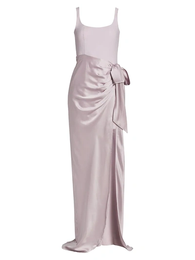 Shop Cinq À Sept Women's Marian Draped Gown In Rose Quartz