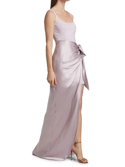Shop Cinq À Sept Women's Marian Draped Gown In Rose Quartz