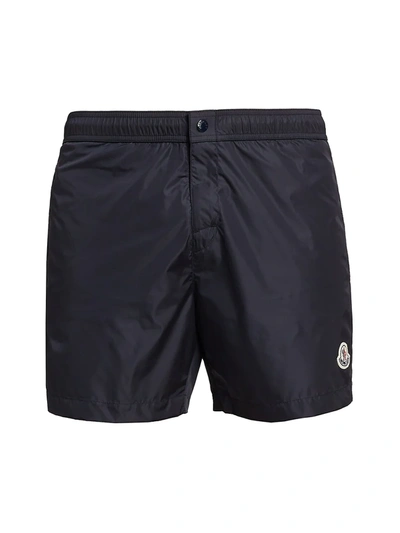 Shop Moncler Men's Boxer Shorts In Blue