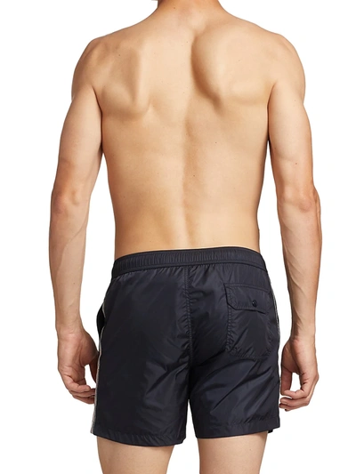 Shop Moncler Men's Boxer Shorts In Blue