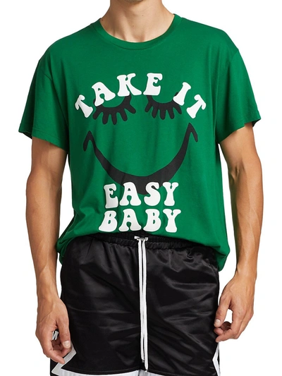 Shop Amiri Take It Easy Baby Graphic T-shirt In Tennis Green