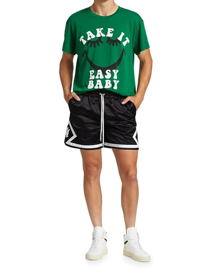 Shop Amiri Take It Easy Baby Graphic T-shirt In Tennis Green