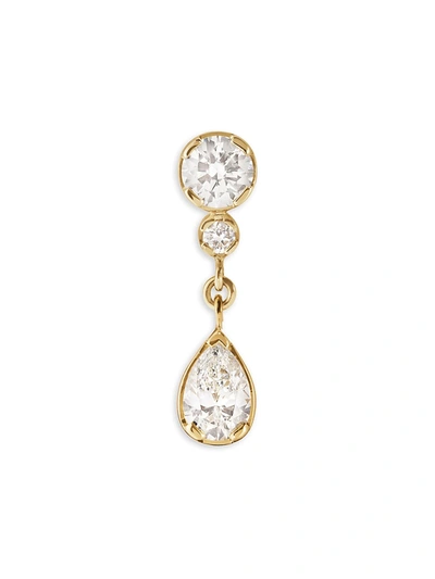 Shop Sophie Bille Brahe Women's Goutte 18k Yellow Gold & Diamond Drop Earring