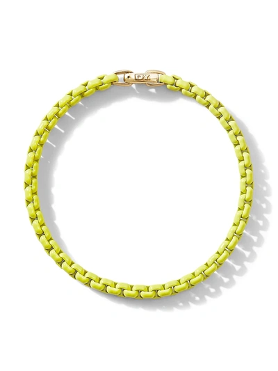 Shop David Yurman Women's 14k Yellow Gold Stainless Steel Bel Aire Bracelet