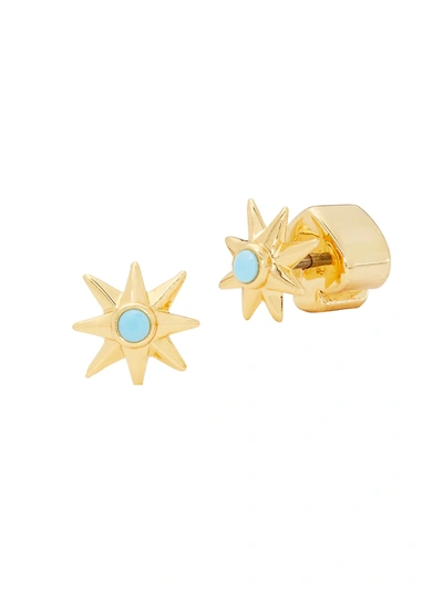 Shop Kate Spade Goldplated & Turquoise Star Stud Earrings