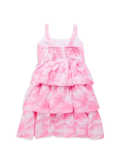 Shop Marchesa Notte Little Girl's & Girl's Harper Tie-dye Dress In Pink